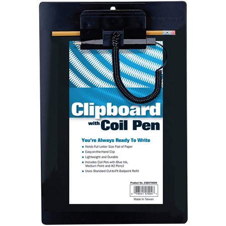 Wedgy Clipboard with Coil Pen