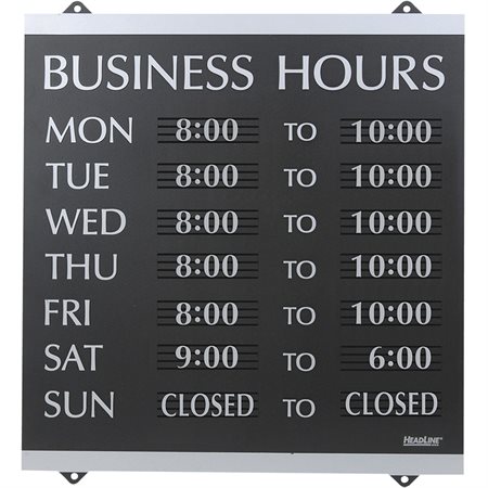 Century Series® Business Hours Sign
