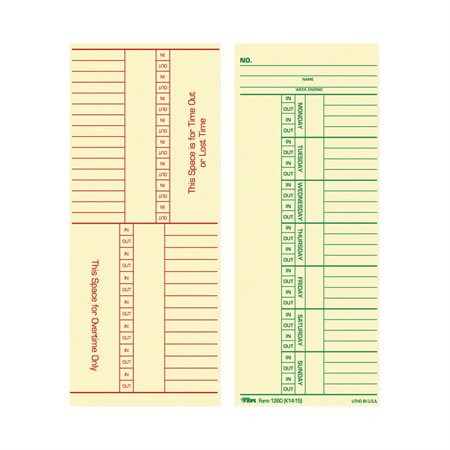 Overtime Time Cards