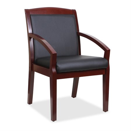 Sloping Arms Wood Guest Chair