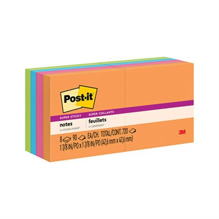 Feuillets Post-it® Super Sticky - collection Rio