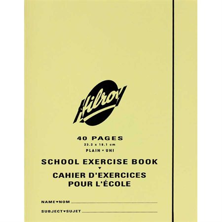 Plain exercise notebook