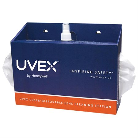 Station de nettoyage de lentilles jetable Uvex Clear®