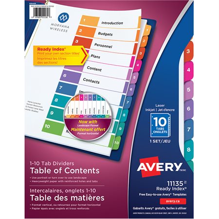 Ready Index® Dividers