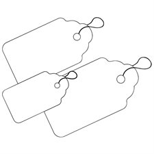White Identification Tags with Strings