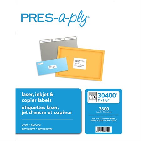 Étiquettes PRES-a-ply pour photocopieur