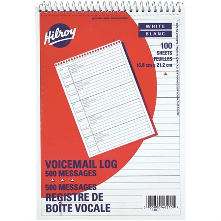 Voicemail log book