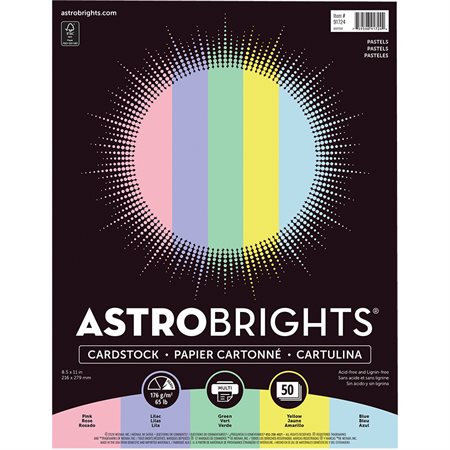 Astrobrights Party 5-Color Cardstock