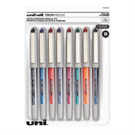 Uni-ball Vision Needle Rollerball Pens Fine Point (0.7mm)